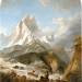 View of the Pic du Midi d'Ossau in the Pyrenees, with Brigands